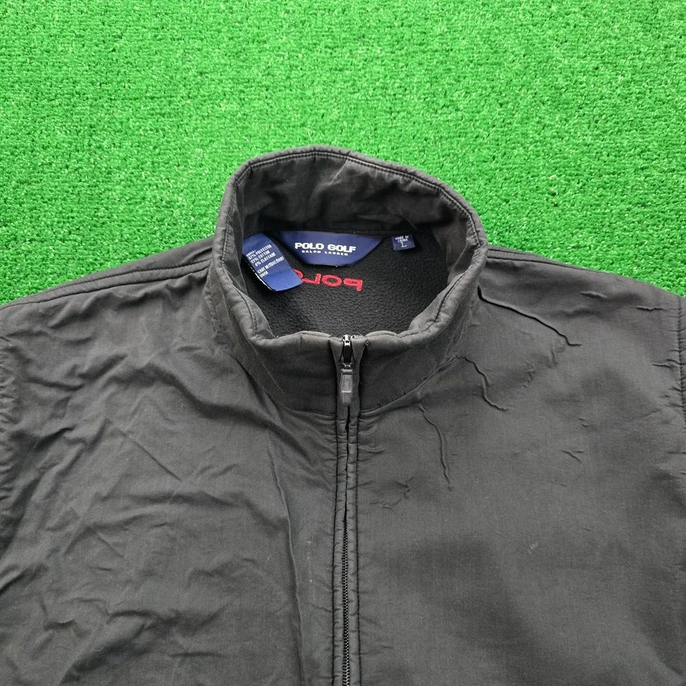 Polo Golf Ralph Lauren Fleece-Lined Full-Zip Vest Mens Large Black‎ Outdoors